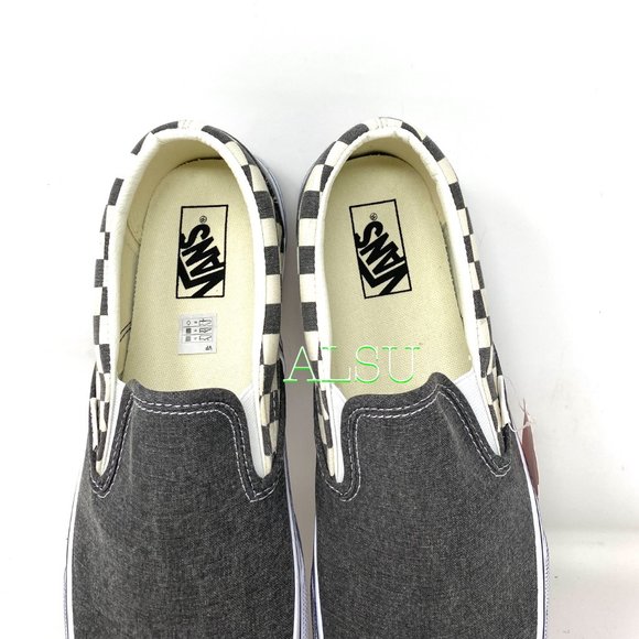 💖MEGA SALE💖VANS Classic Slip-On Washed Asphalt Canvas  Women’s  VN0A4U38HQE - Picture 7 of 9